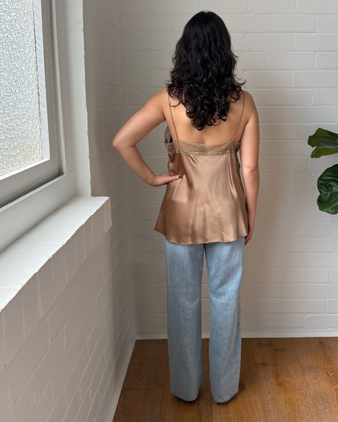 Vince V-Neck Silk Cami Top - Size Large