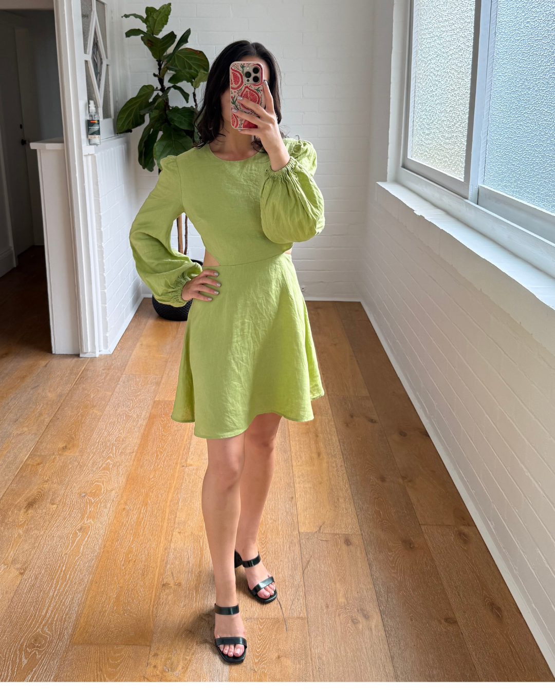 The Wolf Gang Safi Linen Cut Out Dress - Size 8