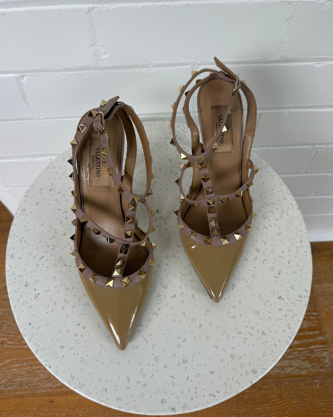 Valentino Garavani Rockstud Ankle Strap Pumps - Size 36