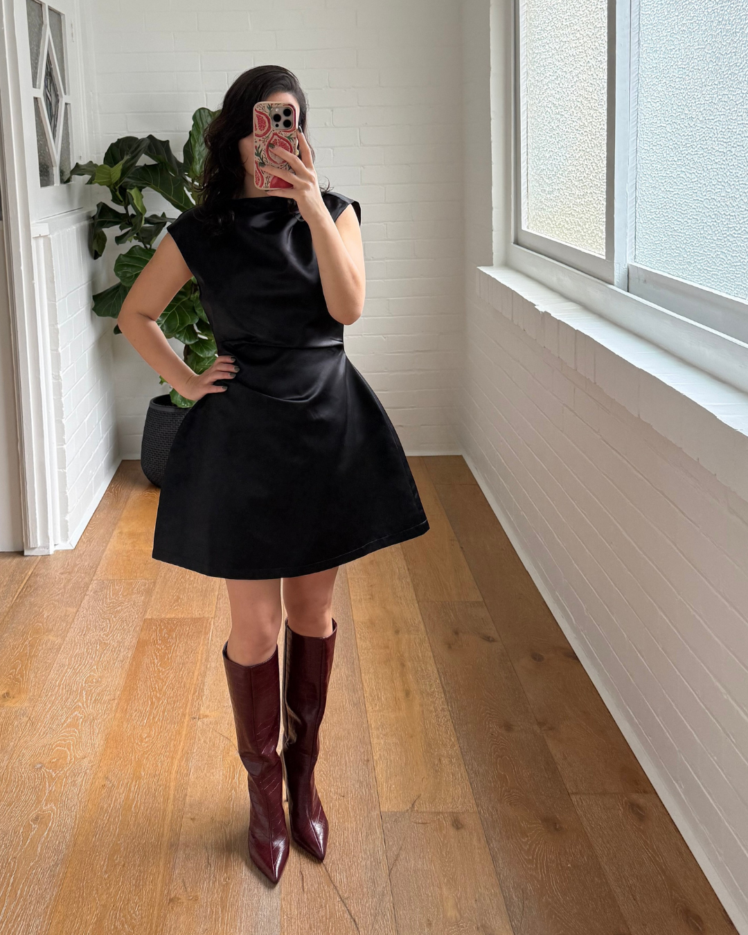 Odd Muse Ultimate Muse Satin Straight Neck Mini  - Size Small