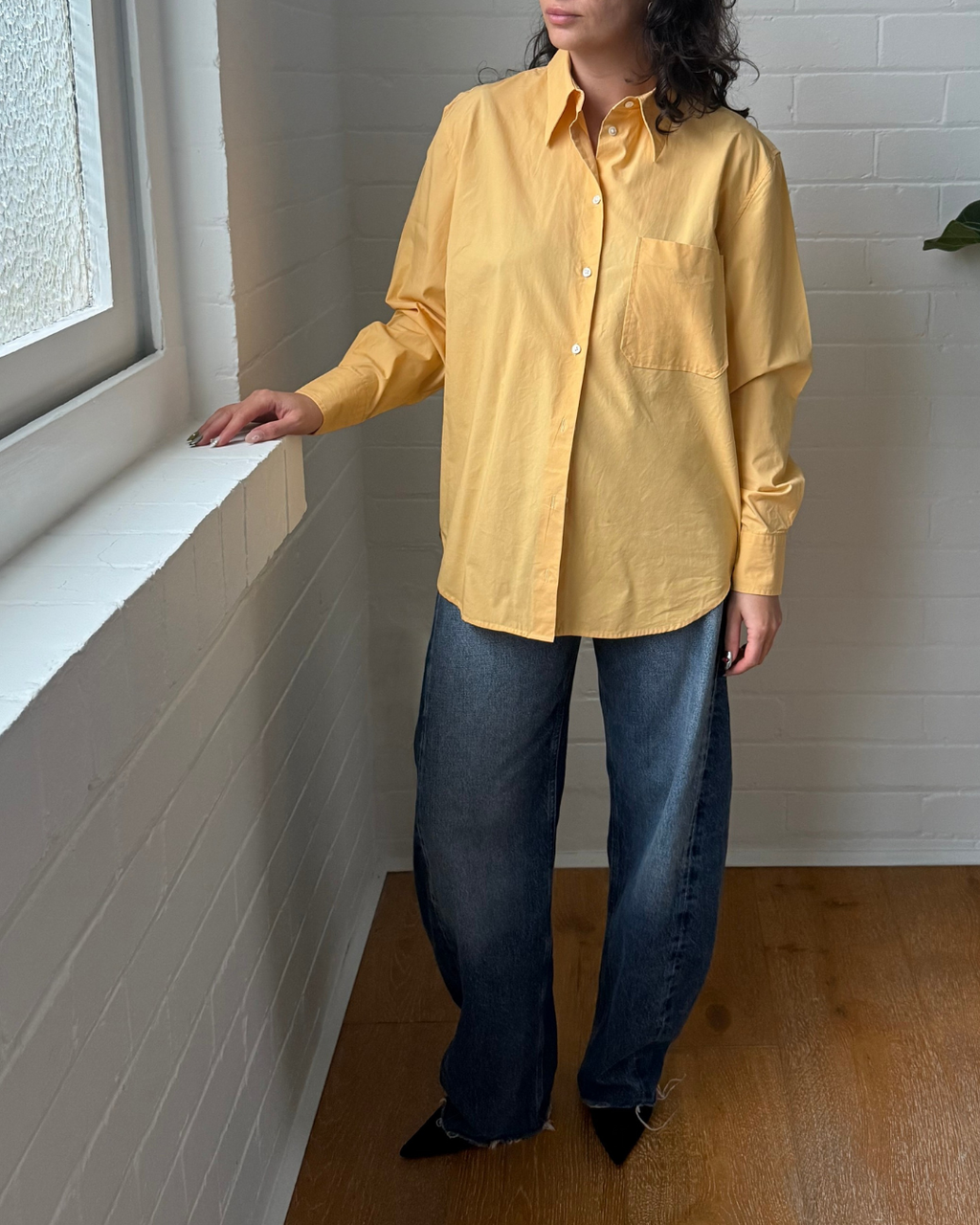Oroton Poplin Long Sleeve Shirt - Size 8
