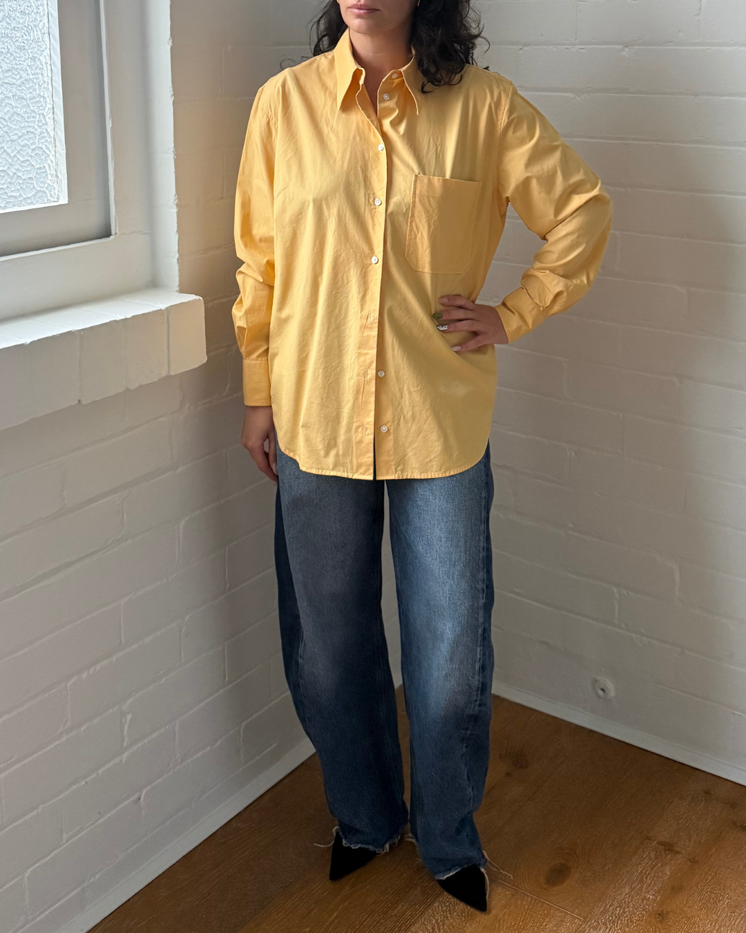 Oroton Poplin Long Sleeve Shirt - Size 8