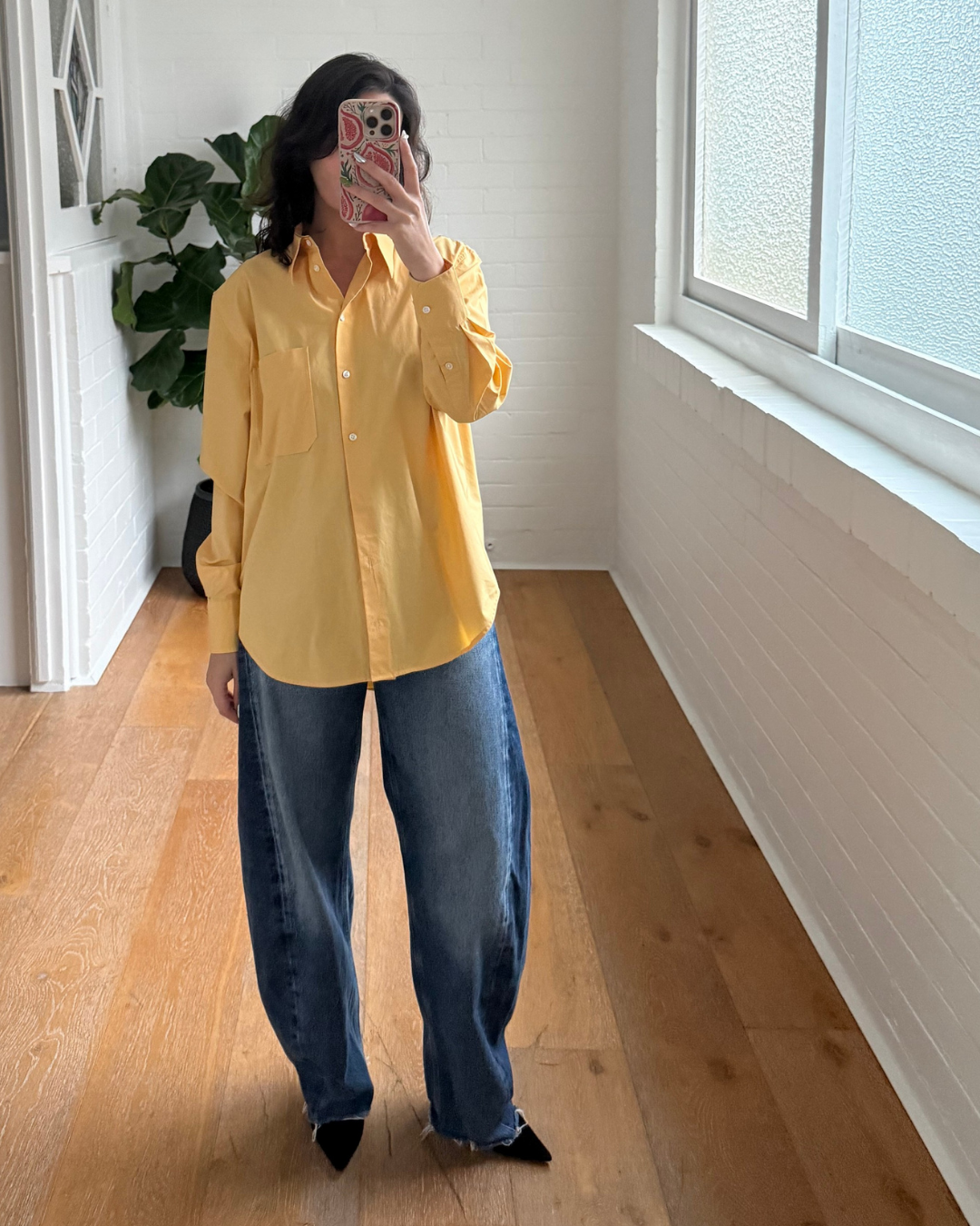 Oroton Poplin Long Sleeve Shirt - Size 8