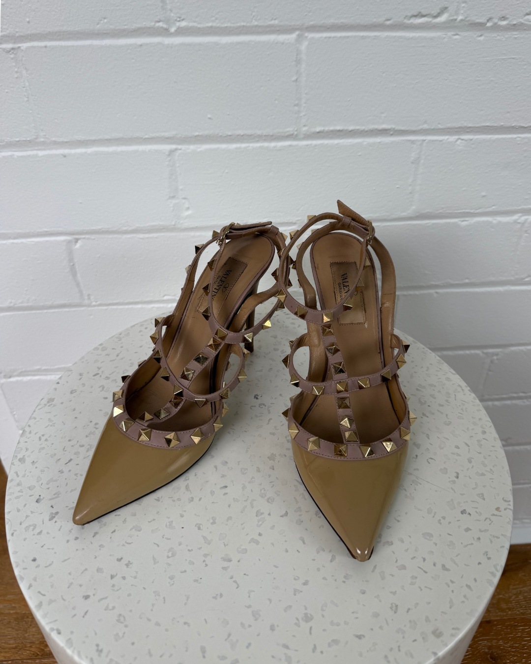 Valentino Garavani Rockstud Ankle Strap Pumps - Size 36