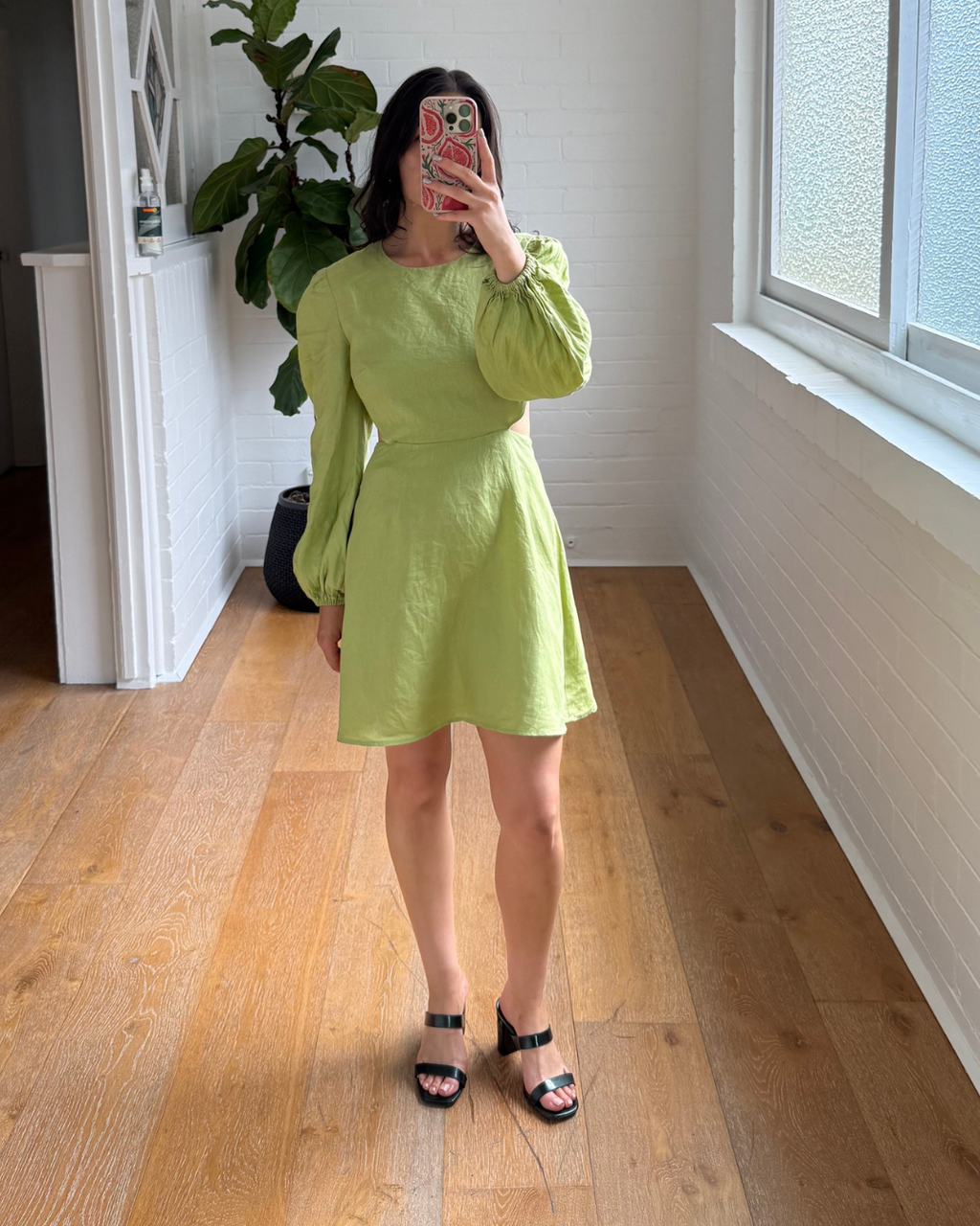 The Wolf Gang Safi Linen Cut Out Dress - Size 8