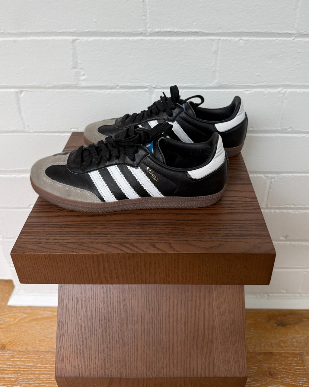 Adidas Samba Vegan Black/Gum Sneakers - UK 4 (AU 6)