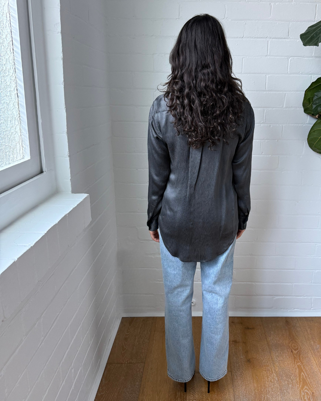 Equipment Slim Signature Silk Shirt  - Size XS