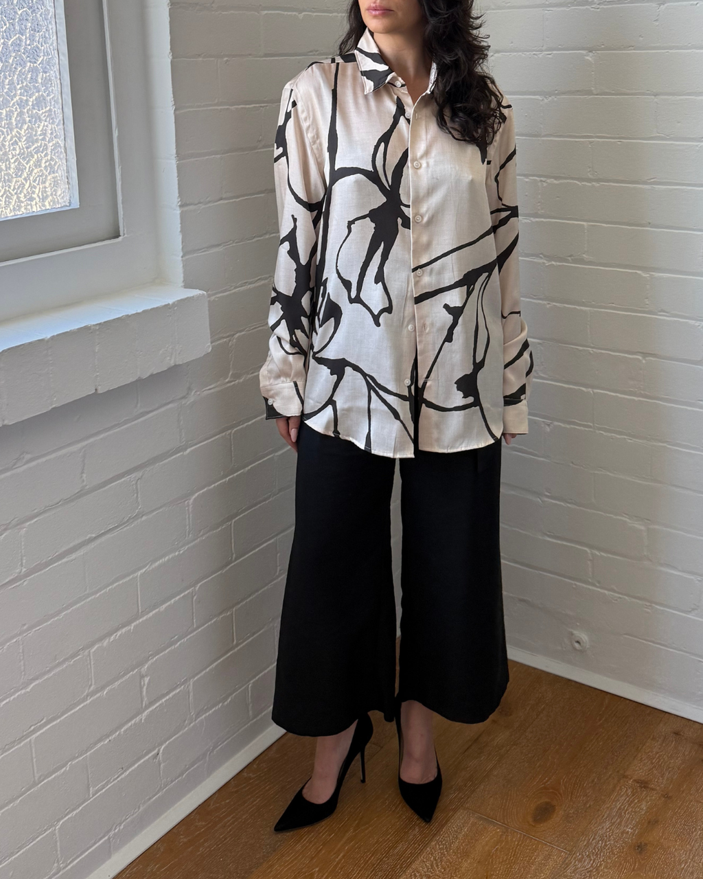 Reiss Abstract Print Shirt - Size Medium