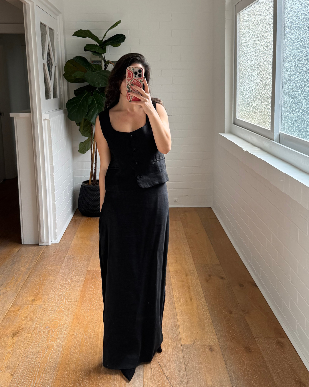 Dissh Linen Vest & Maxi Skirt Set - Size 10/12