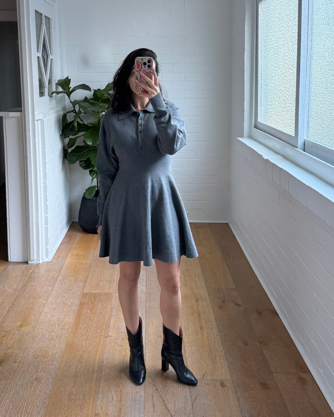 Helsa Saffron Mini Knit Dress - Size Small