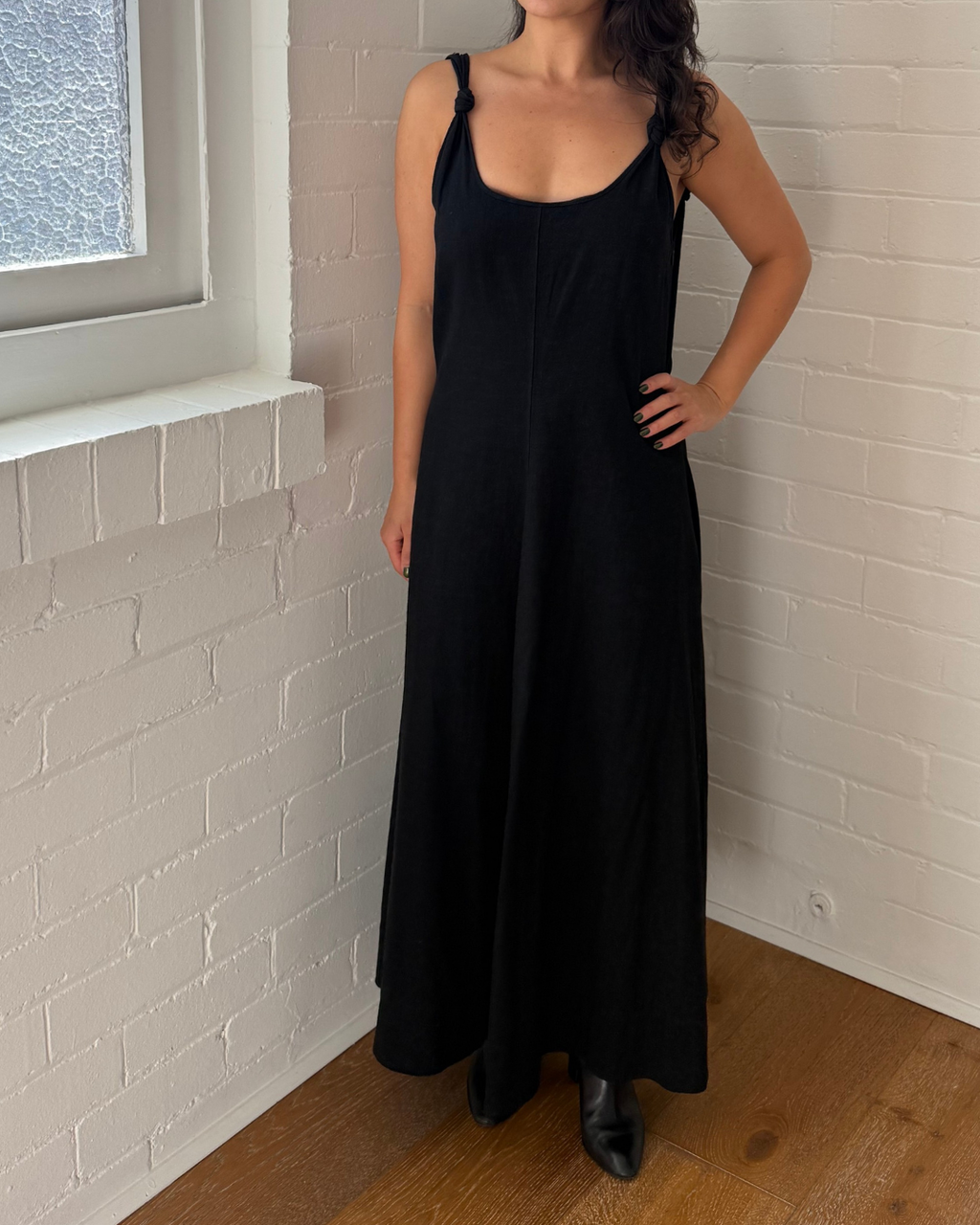 Marle Knotted Shoulders Maxi Dress - Size 12