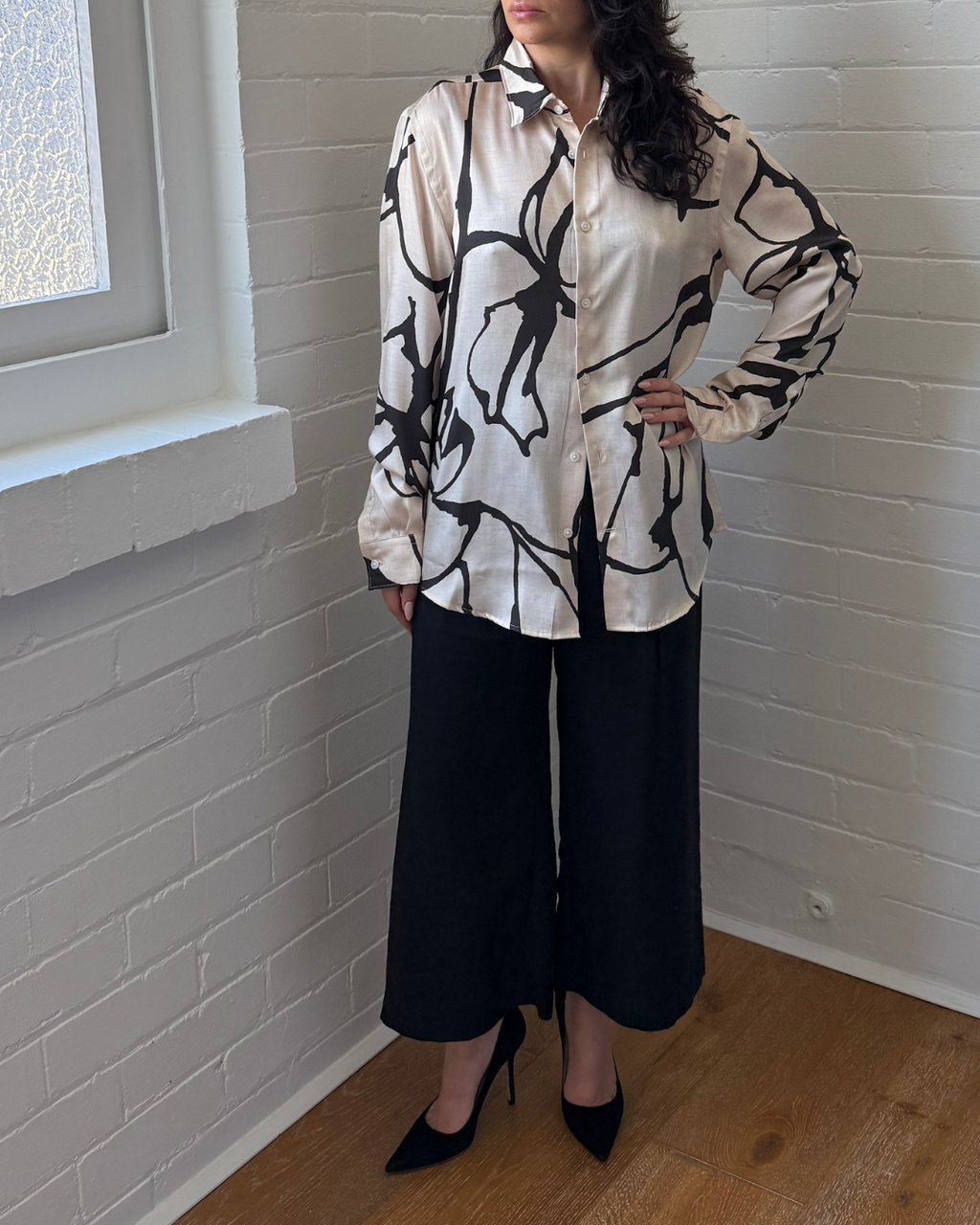 Reiss Abstract Print Shirt - Size Medium