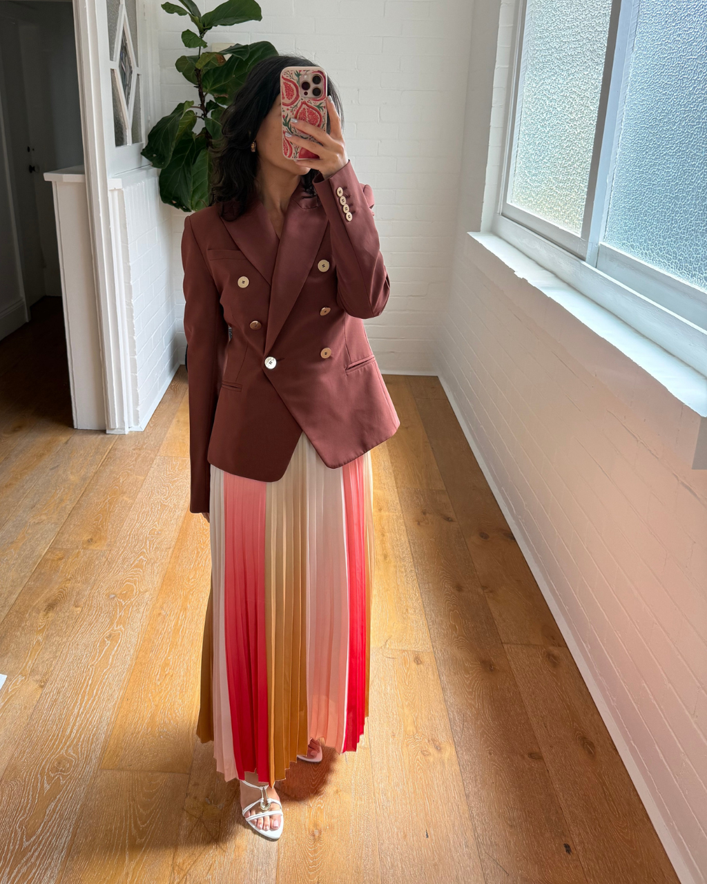 Maje Junin Pleated Chiffon Skirt - Size 1 (AU 8-10)