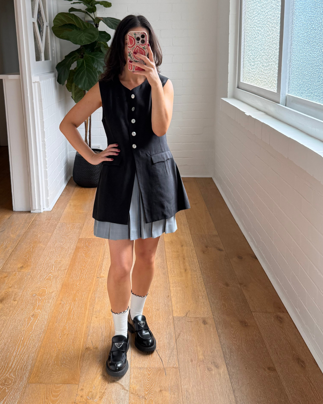 Sandro Gris Clair Pleated Skirt - Size 34 (AU 6)