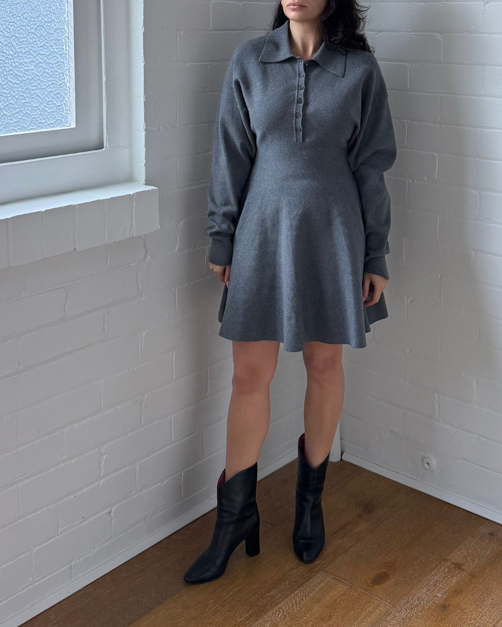 Helsa Saffron Mini Knit Dress - Size Small
