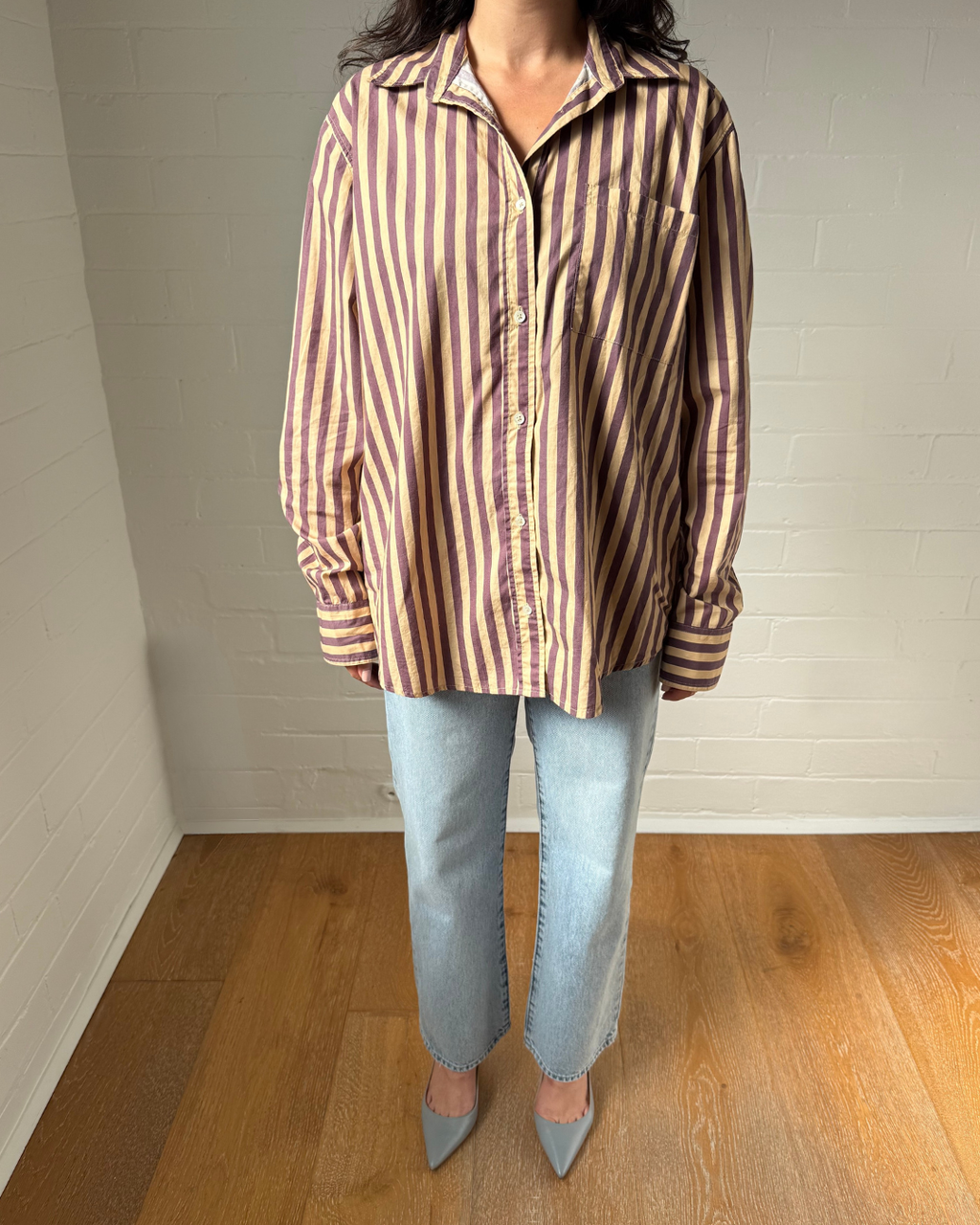 Venroy Striped Shirt - Size Small