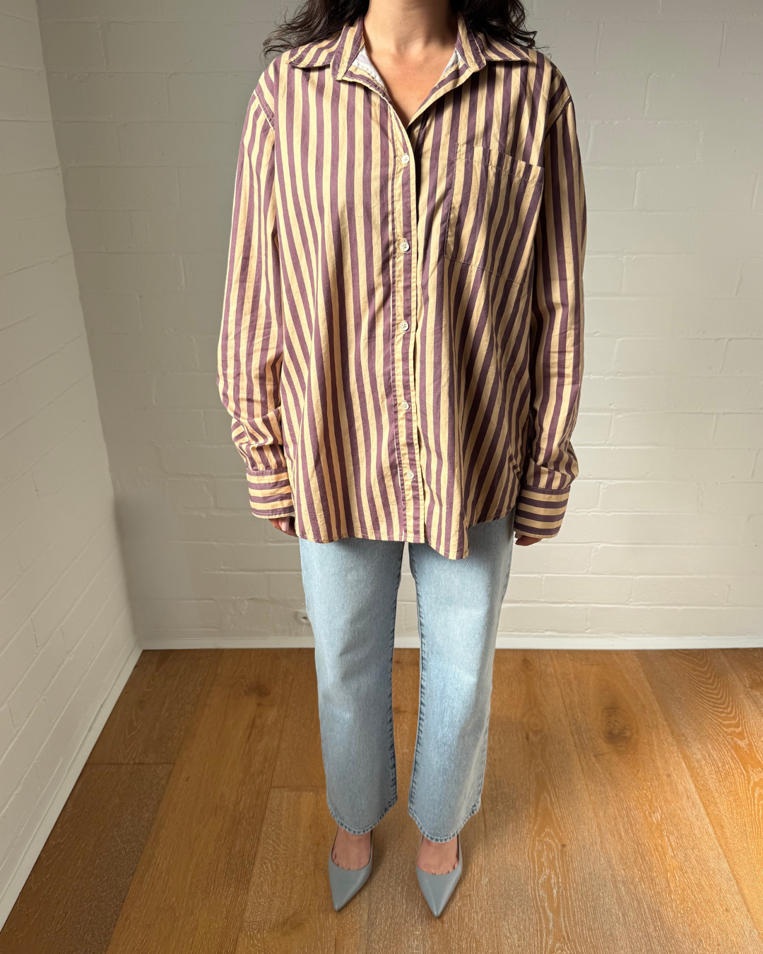 Venroy Striped Shirt - Size Small