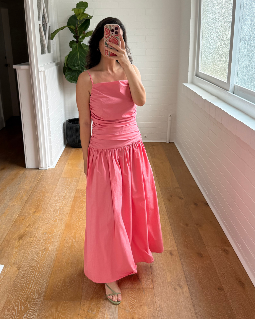 Pasduchas Roamer Ruched Midi Dress - Size 12