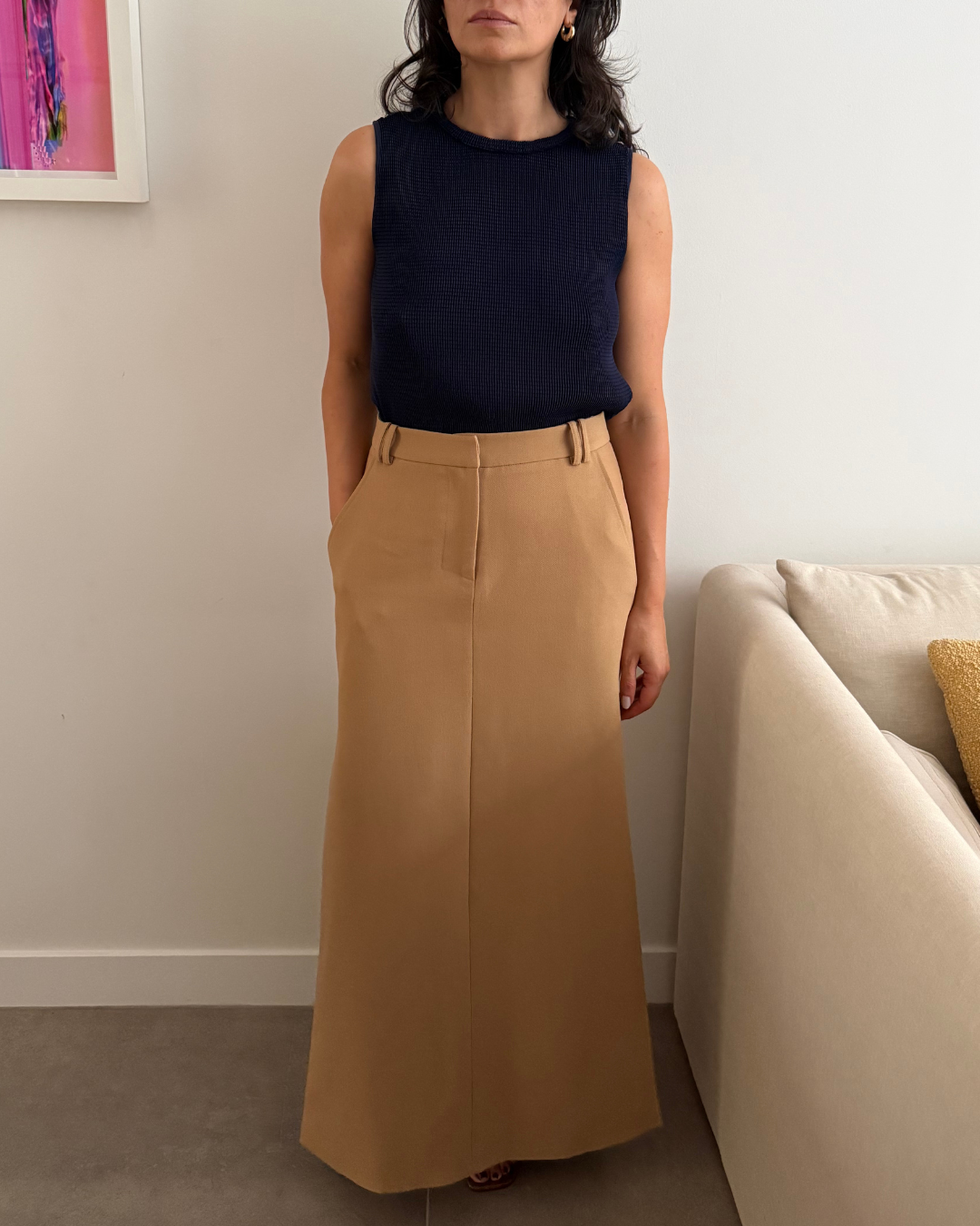 Shona Joy Irena Split Side Maxi Skirt - Size 8