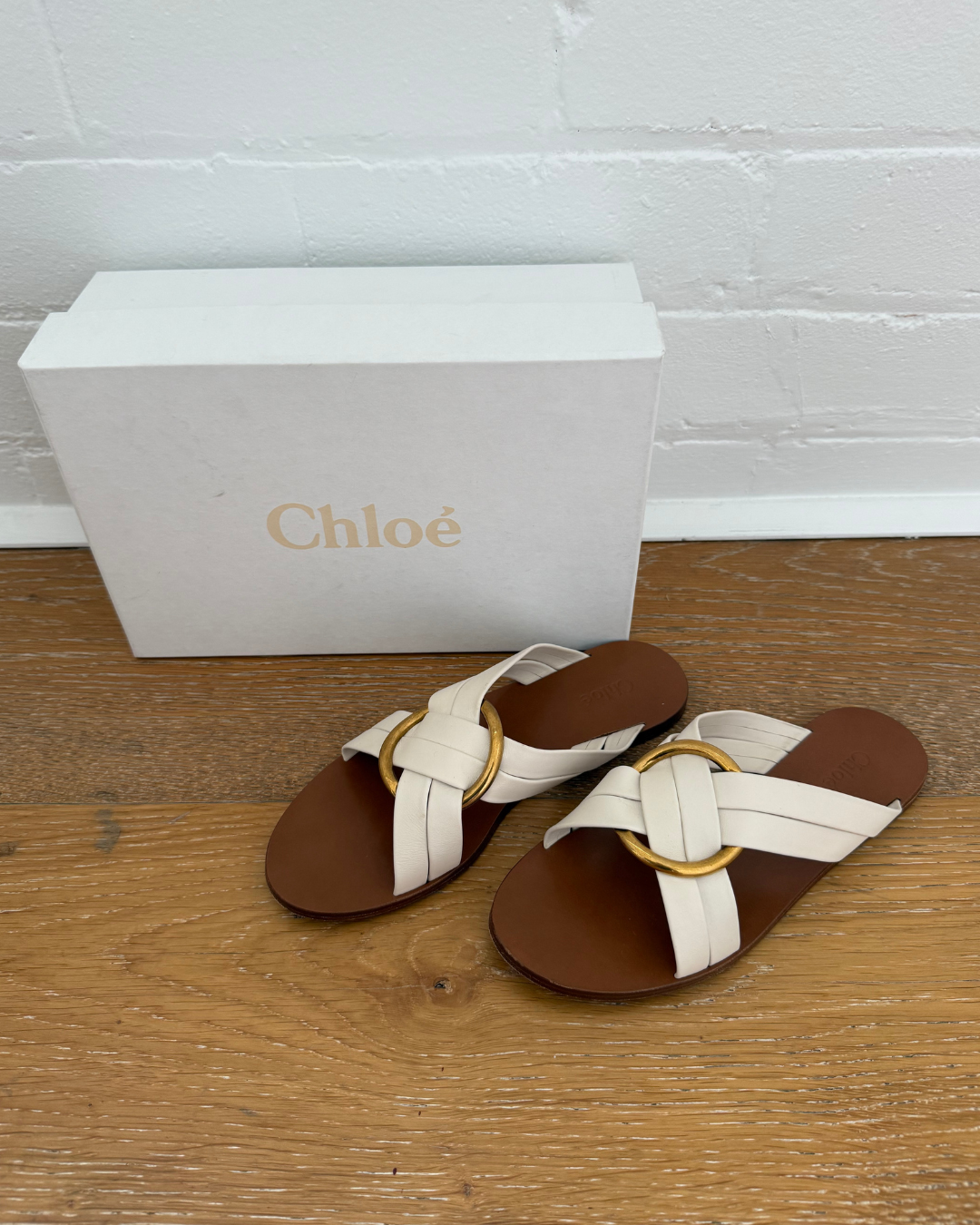 Chloe Rony Crisscross Sandals - Size 38