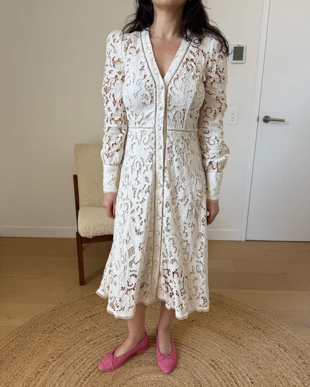 Zimmermann Freja Belted Broderie Dress - Size 1 (AU 8-10)