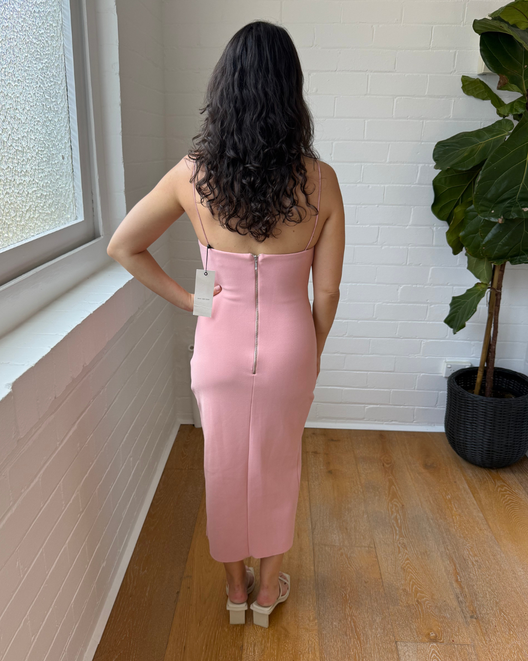 bec and bridge tasha cut out midi dress Bec + Bridge Tasha Cut Out Midi Dress in Black