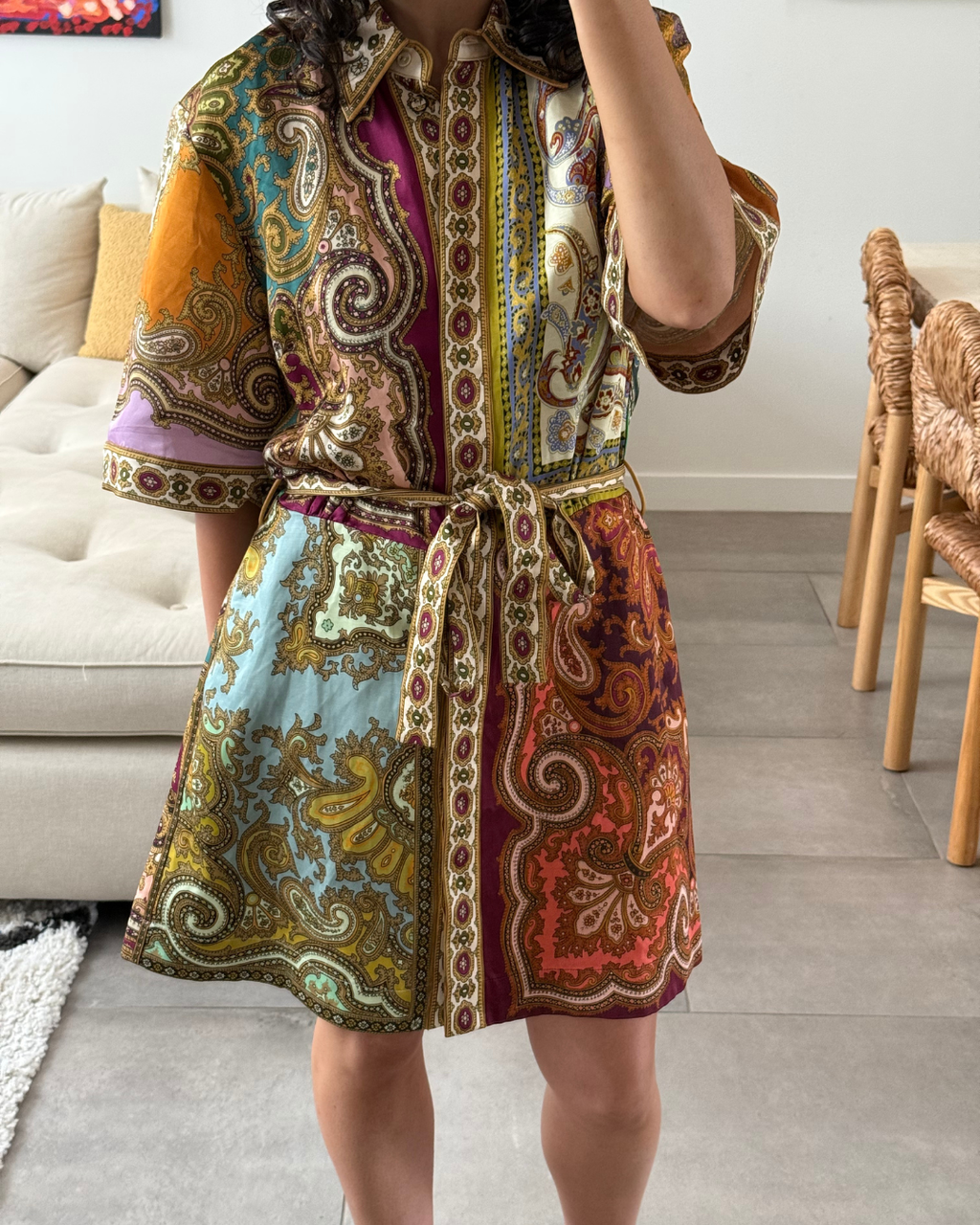 Alemais Clemenza Spliced Dress - Size 10