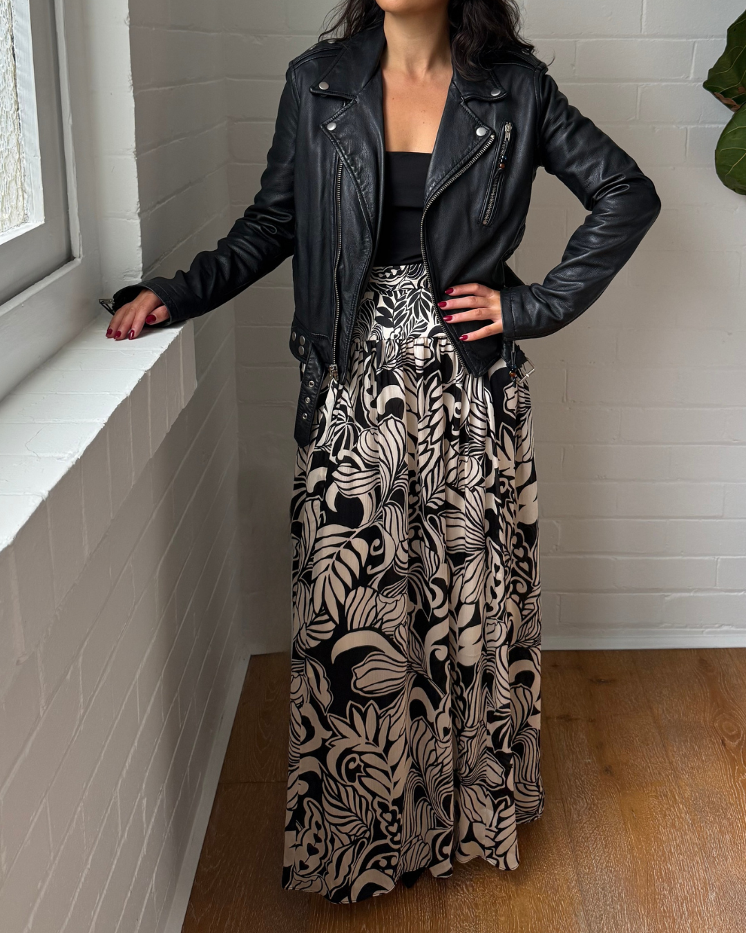 BLK DNM Leather Biker Jacket - Size Small