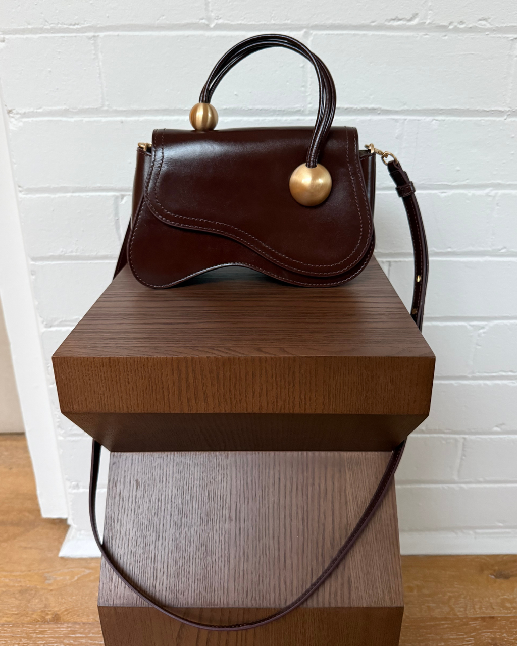 Cult Gaia Kazia Crossbody Bag - Espresso