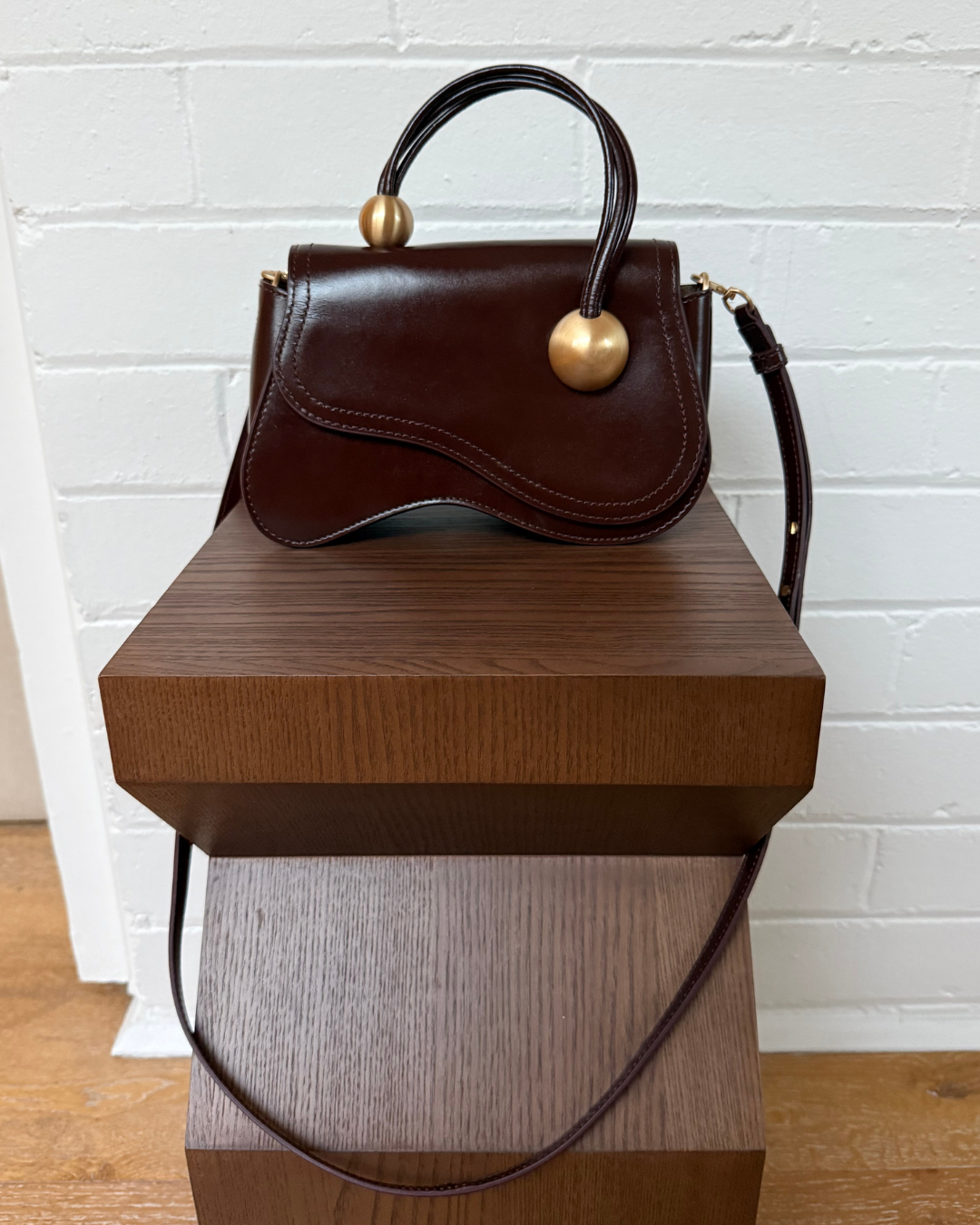 Cult Gaia Kazia Crossbody Bag - Espresso