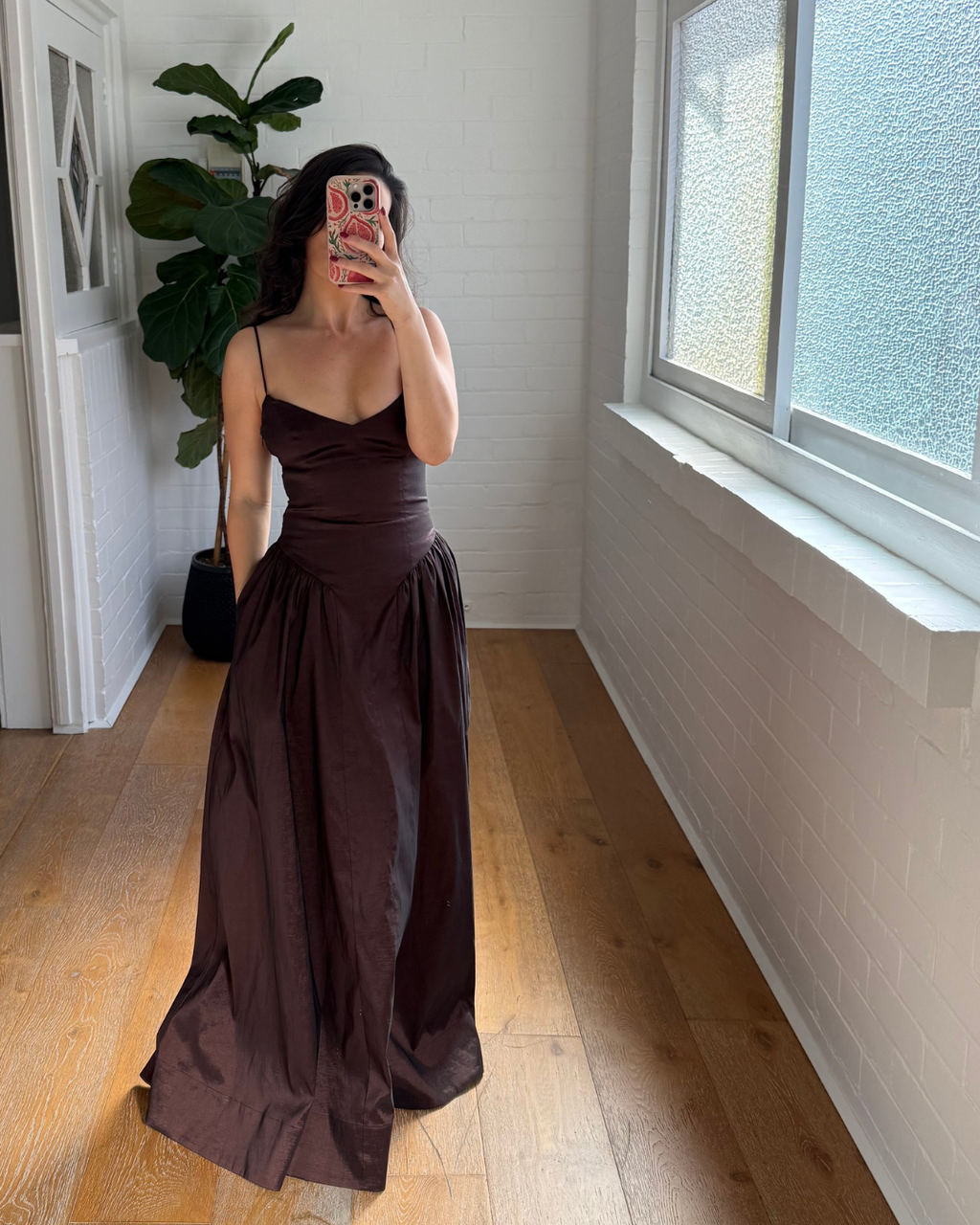 Hansen & Gretel Bellini Taffeta Maxi Gown - Size XS