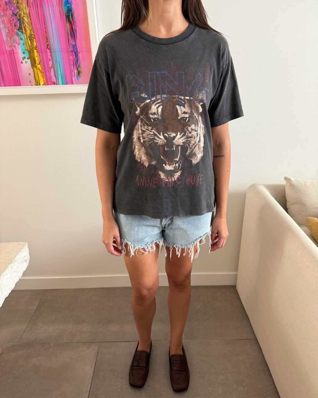 Anine Bing Tiger T-Shirt - Size Small