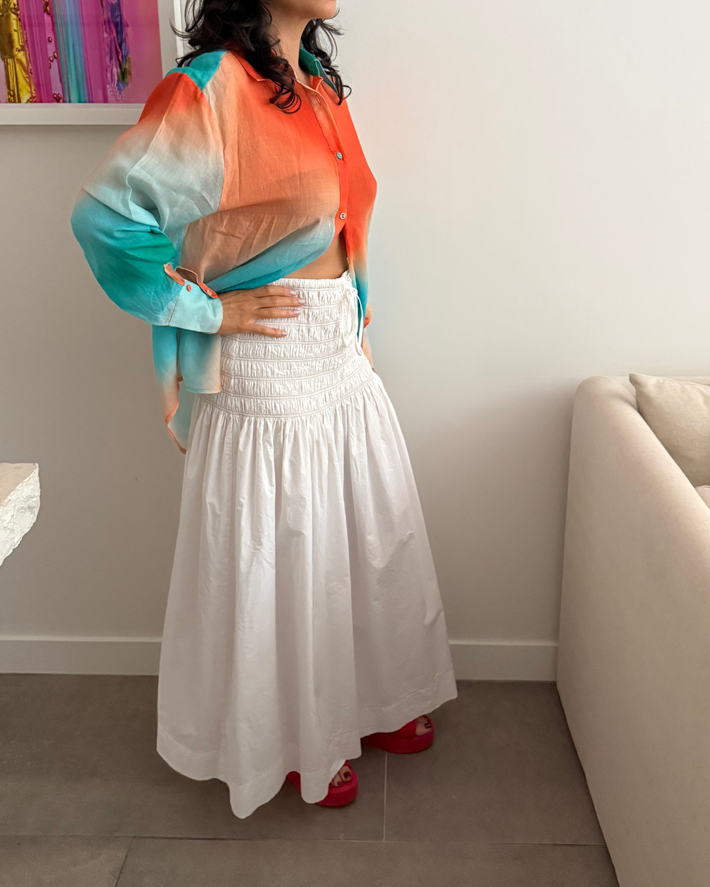 Bec & Bridge White Skirt - Size 12