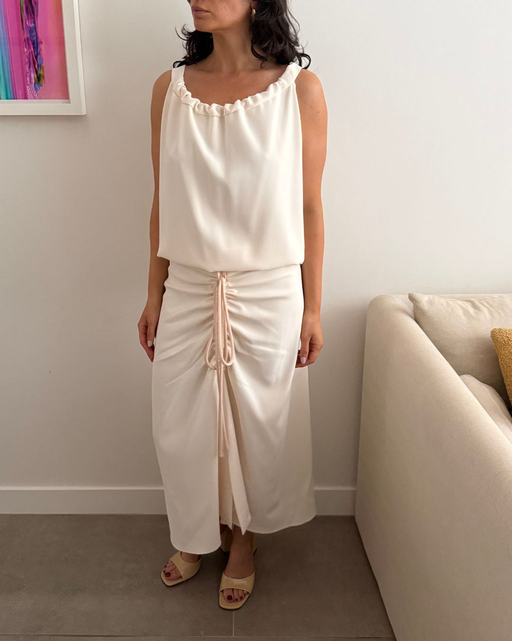 Bianca Spender Crepe Majorca Dress - Size 2 (AU 10)
