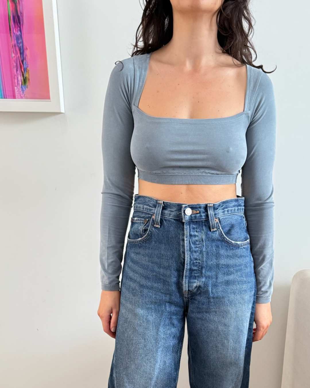 Kith Cadence Pointelle LS Bra Top - Size M/L