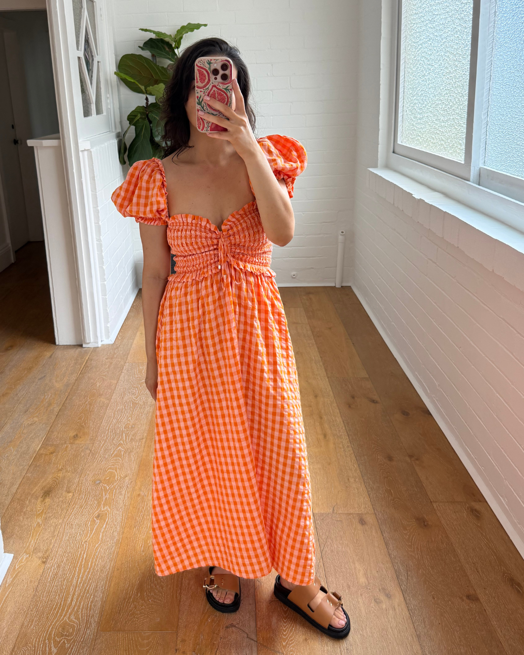 steele orange dress Steele Size sp Orange/tan Print Pre-Owned Ladies Dress Margaret's Fine Consignment