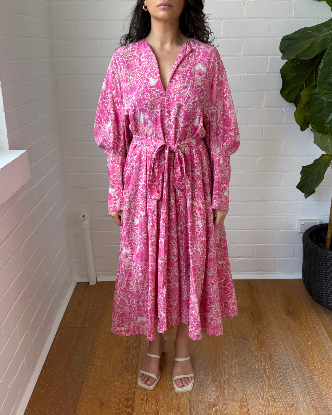 Scanlan Theodore Floral Cocoon Sleeve Dress -  Size 8