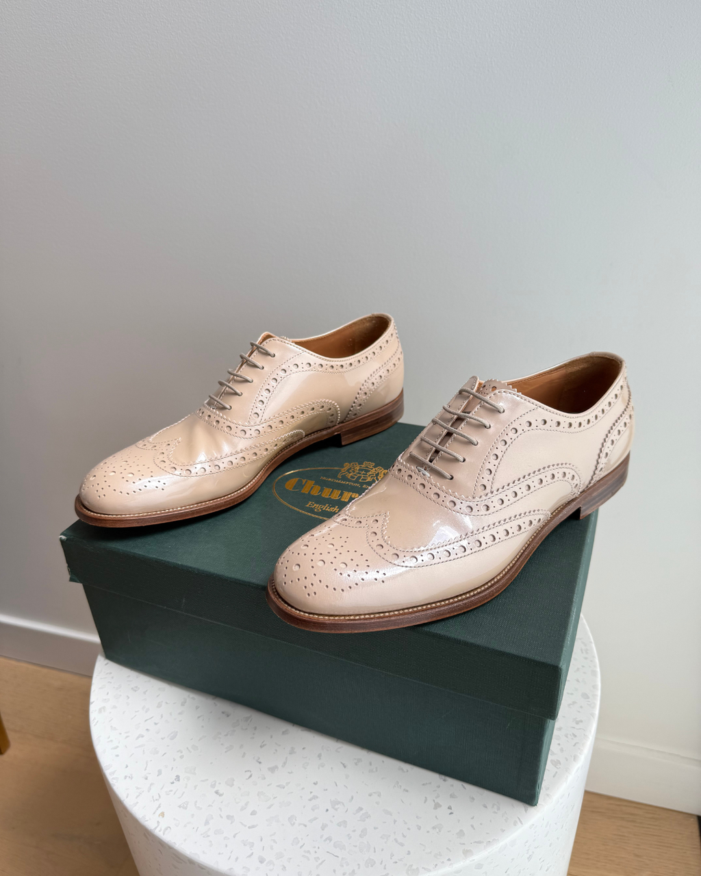 Church's Burwood Polished Fume Oxford Brogue - Size 36.5