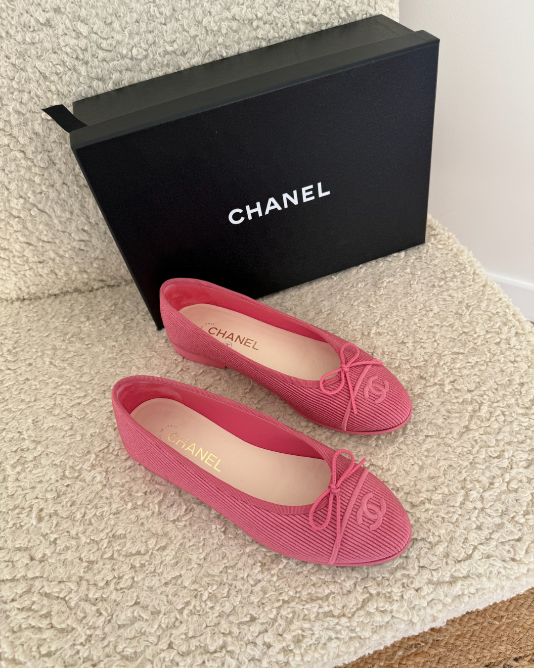 Chanel Cambon Ballerina Flats - Size 37.5