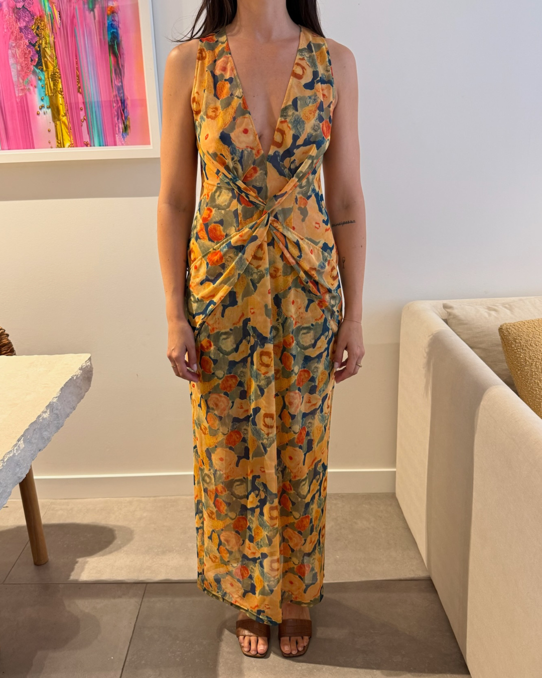 One Fell Swoop Phoenix Stretch Dress Wild Bloom - Size 12