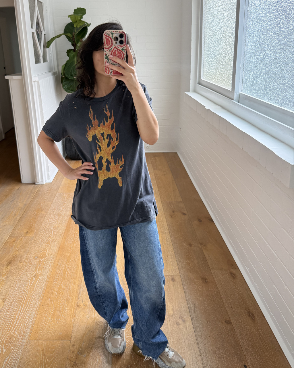 Ksubi X Travis Scott Flaming Dollar T-shirt - Size Small