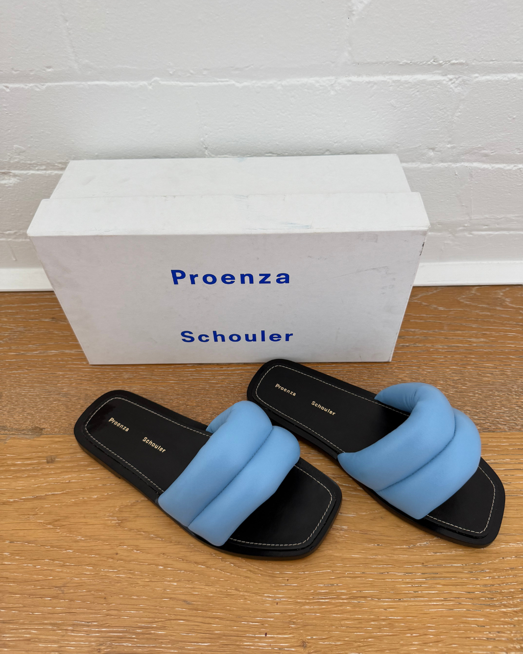 Proenza Schouler Puffy Quilted Leather Slides - Size 38