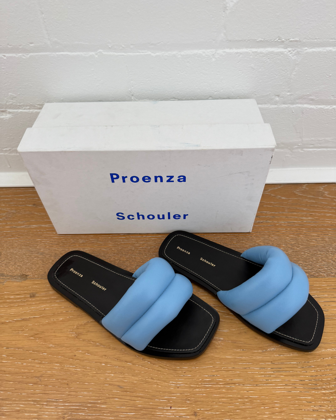 Proenza Schouler Puffy Quilted Leather Slides - Size 38