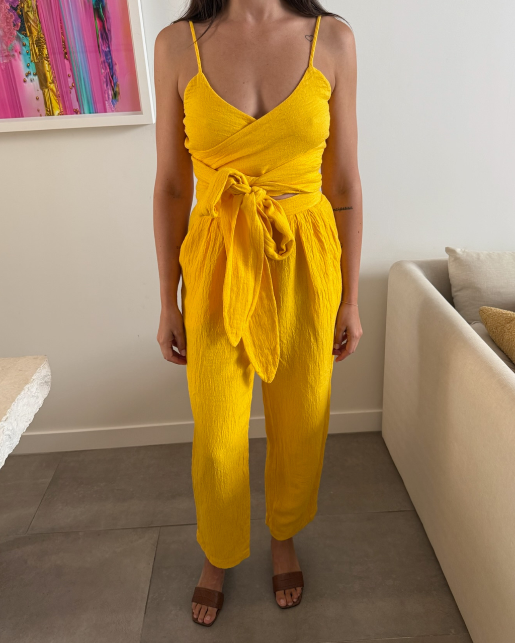 Mara Hoffman Davinia Wrap Top & Audre Pant Set - Size 6-8