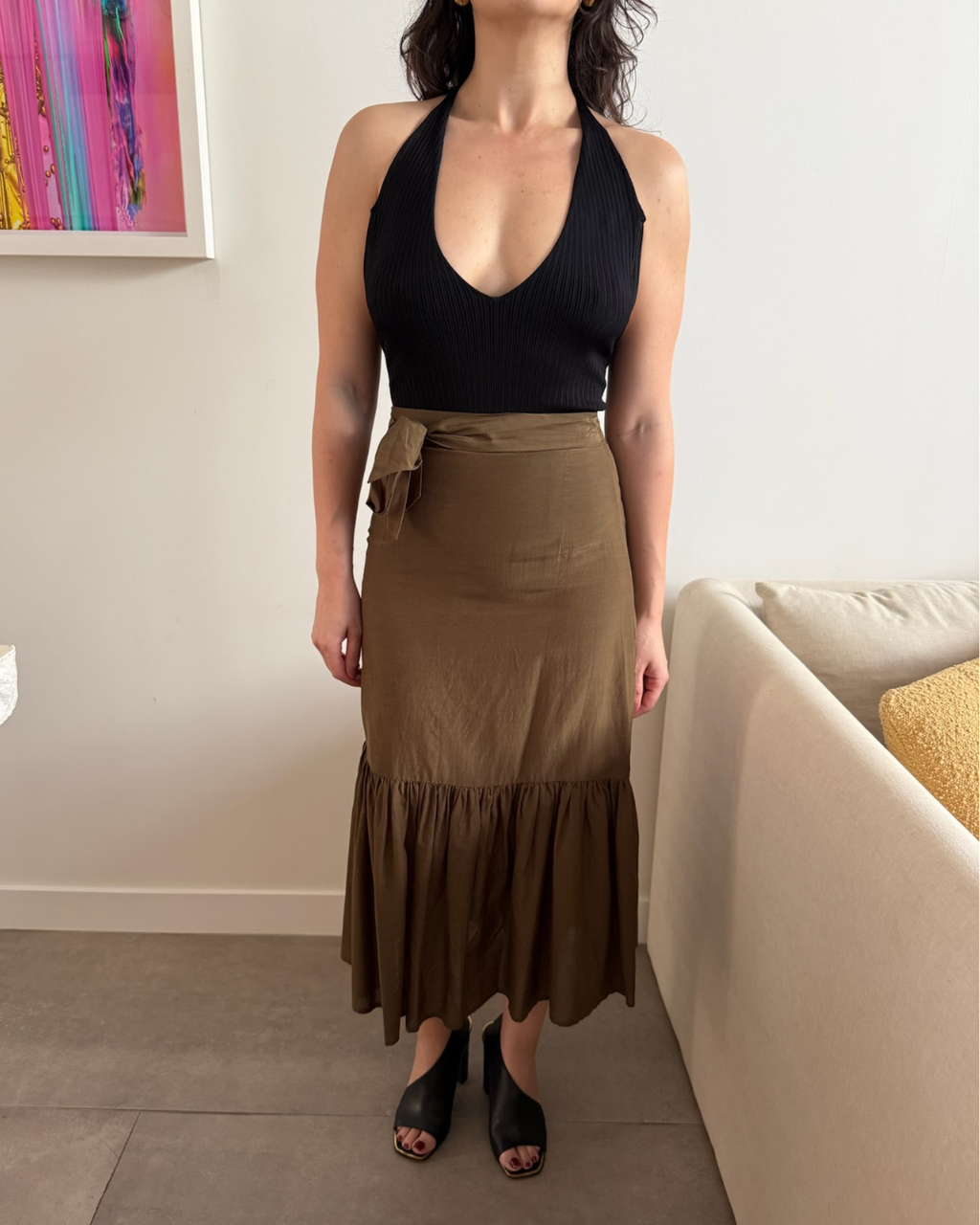 Scotch & Soda Khaki Skirt - Size XS