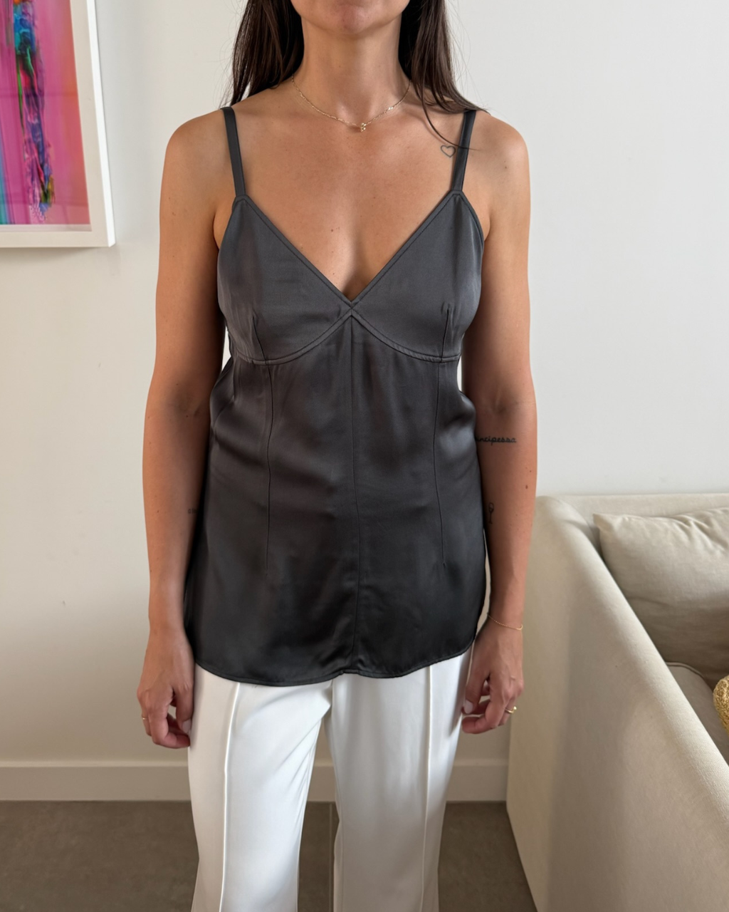 Toteme Crepe Cami Top - Size 38 (AU 10)