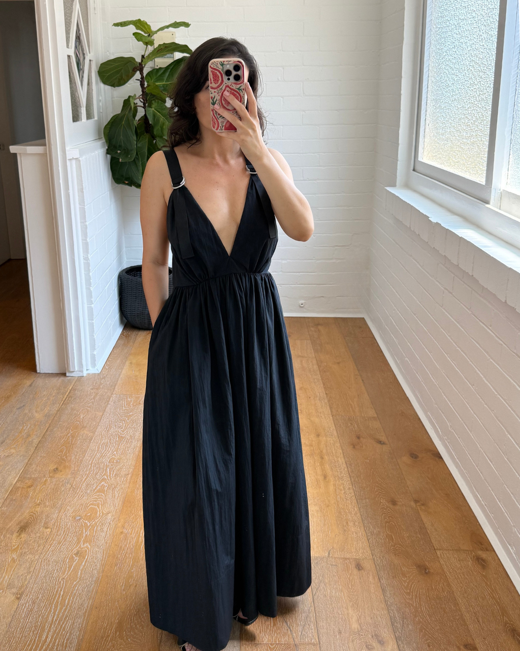 St Agni Plunge Sun Dress - Size Small