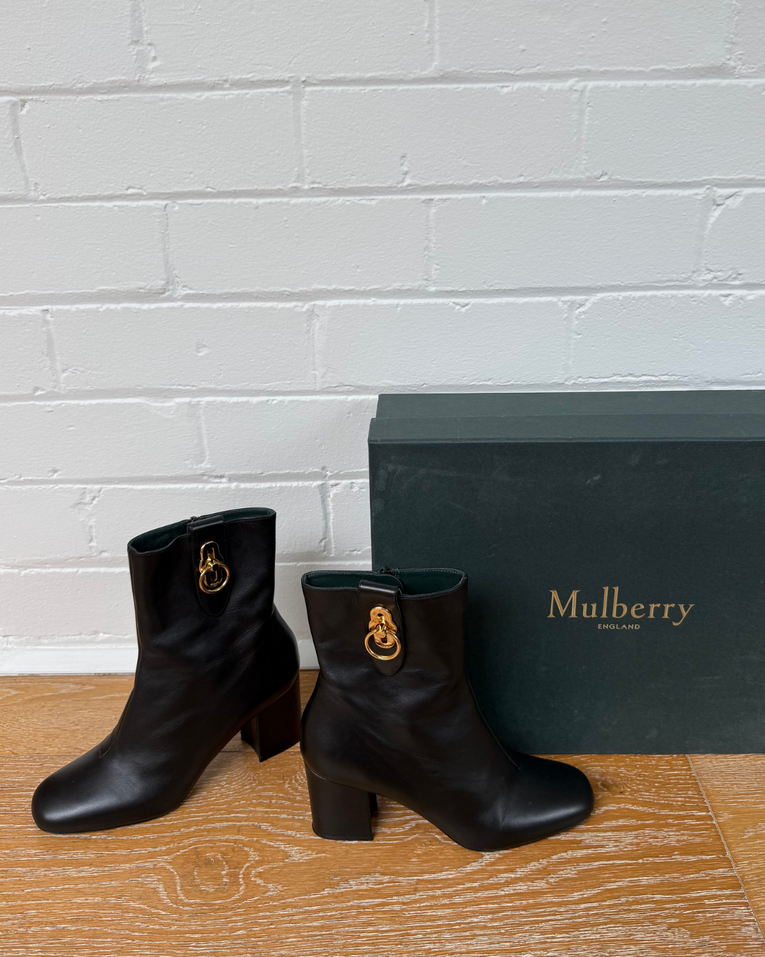 Mulberry Hardware Detail Ankle Boot - Size 38