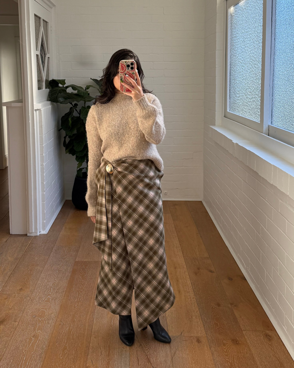 Country Road Alpaca Blend High Neck Knit  - Size Small