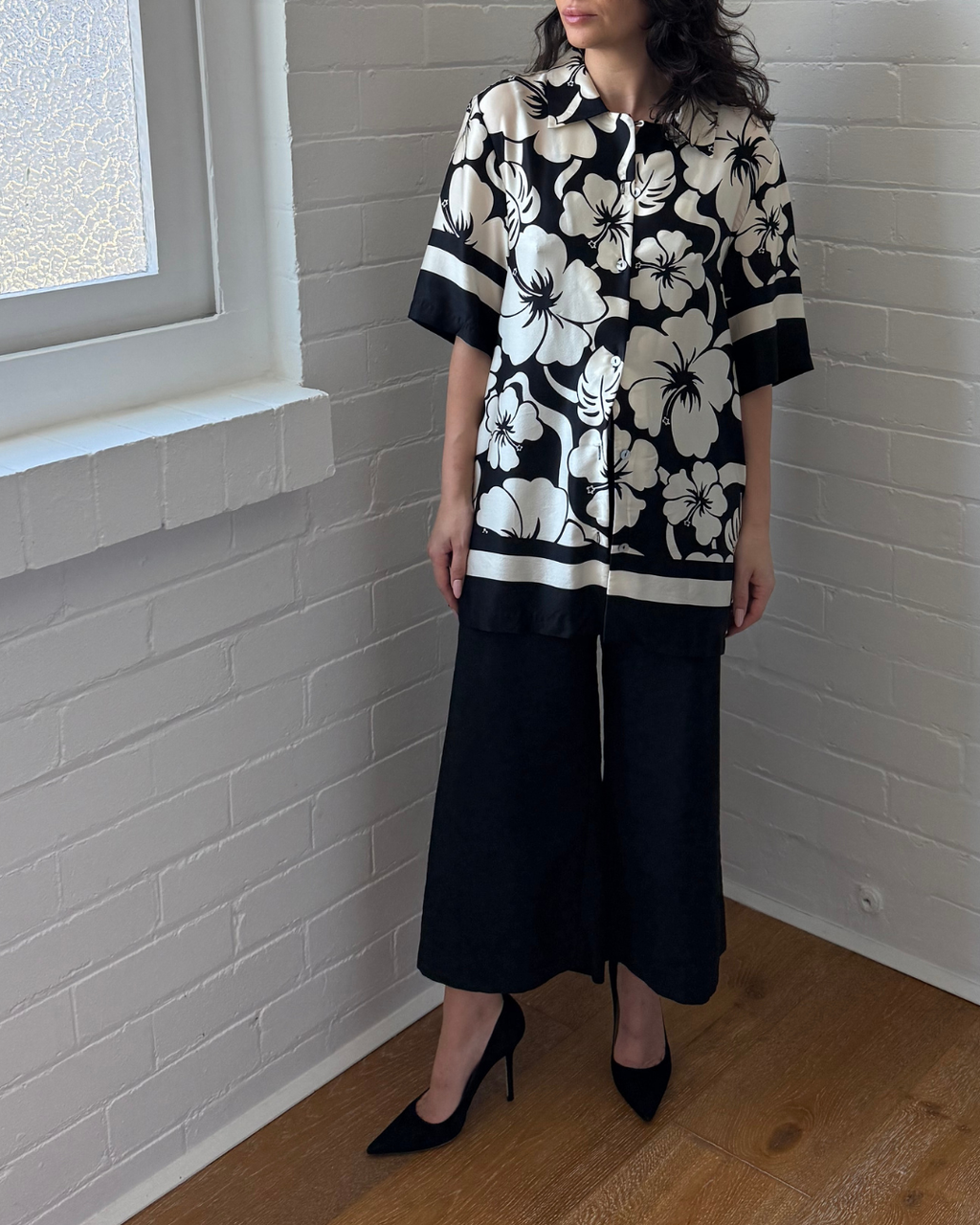 Hansen & Gretel Esme Shirt Tropical Ink - Size Small
